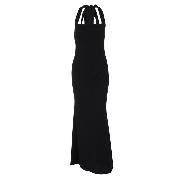 Damer Elegant Maxikjole med firkantet utringning og figursydd silhuett Skjora