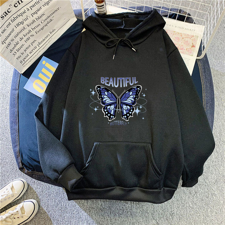 Dame hettegensere med kreativ sommerfugldesign Skjora