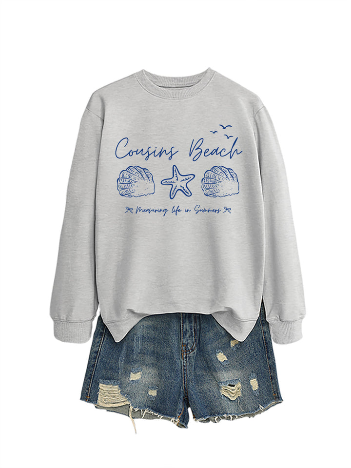 Kvinnelig sweatshirt med maritimt motiv og komfortabel passform Skjora