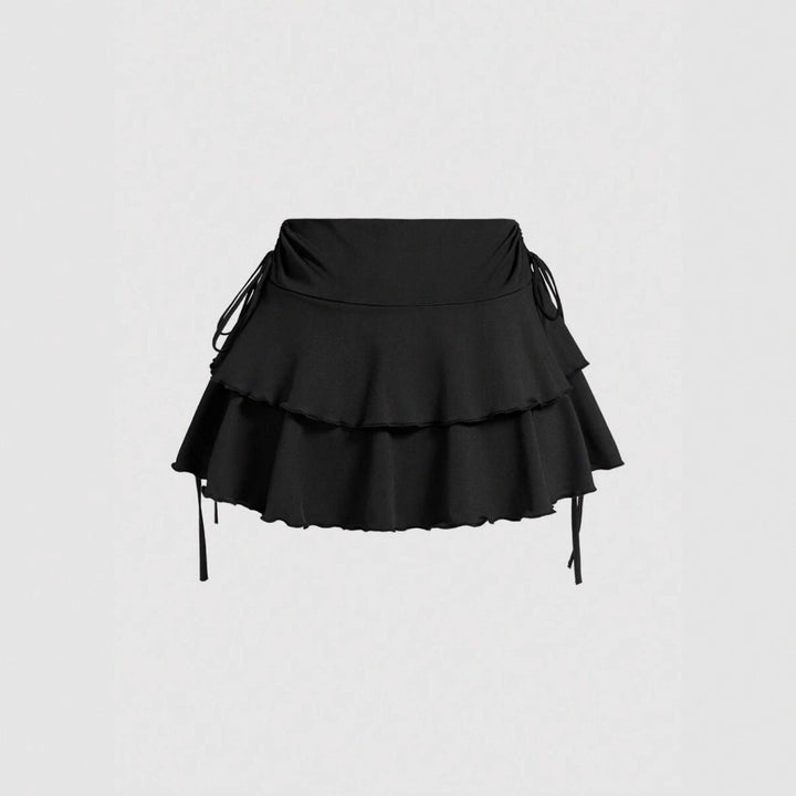 Damer Sommerlig Crop-Top og Mini-Rock Sett Skjora