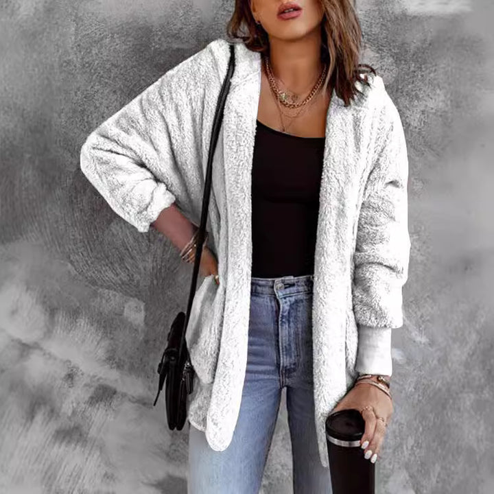 Dames oversized cardigan med mykt materiale og avslappet passform Skjora