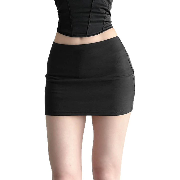 Dame elegant miniskjørt laget av høyverdig jersey-materiale med elastisk liv Skjora