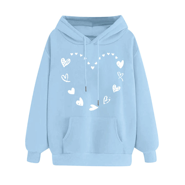 Damegenser med leken hjerte-design og komfortabel kenguru-lomme Skjora