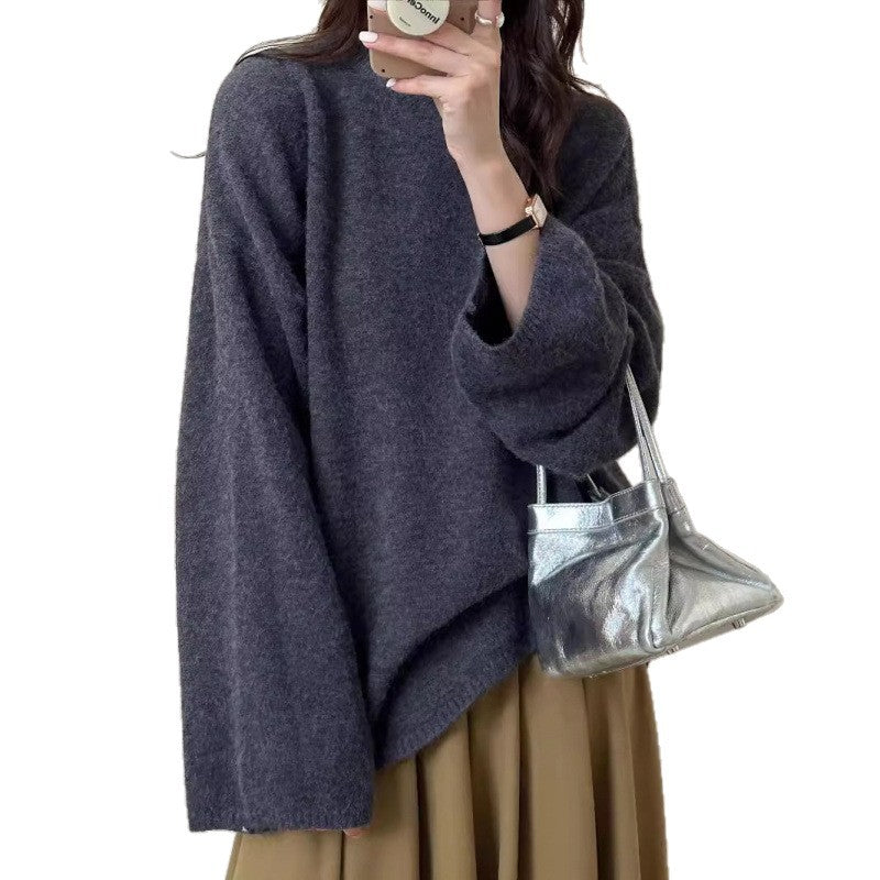Dame oversized strikkegenser med vid snitt og fint materiale Skjora