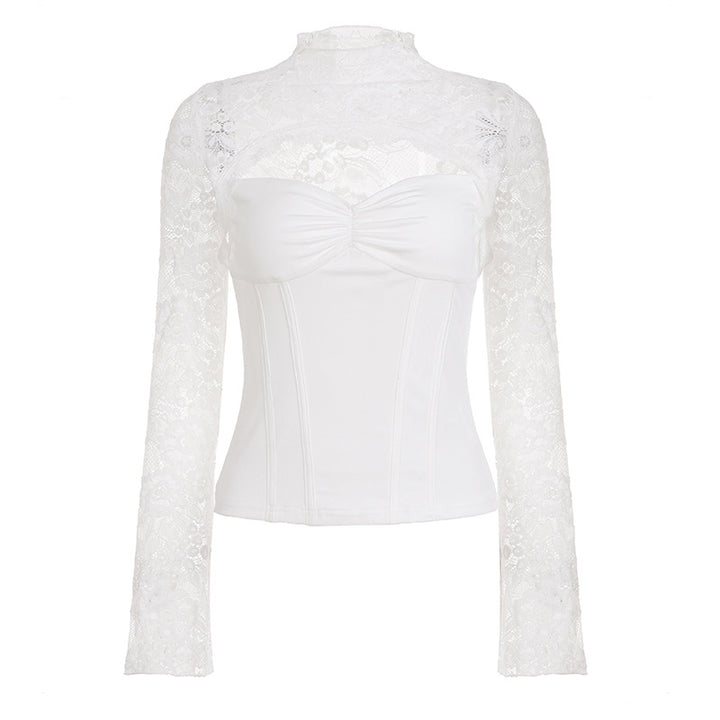 Damer blonde bluse med stilig halsdel og raffinert passform Skjora