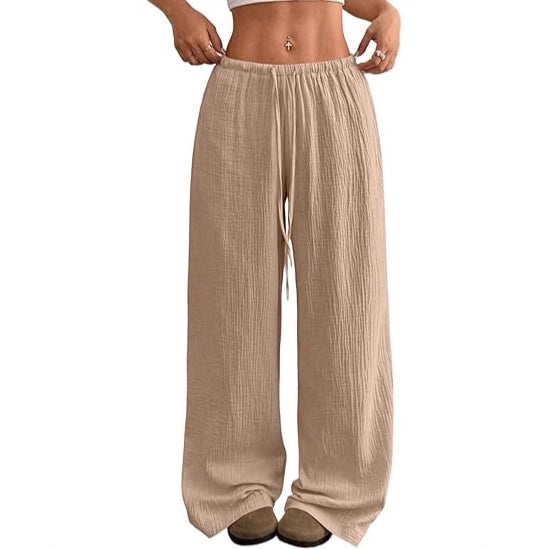 Lett sommerbukse for kvinner med snor Skjora