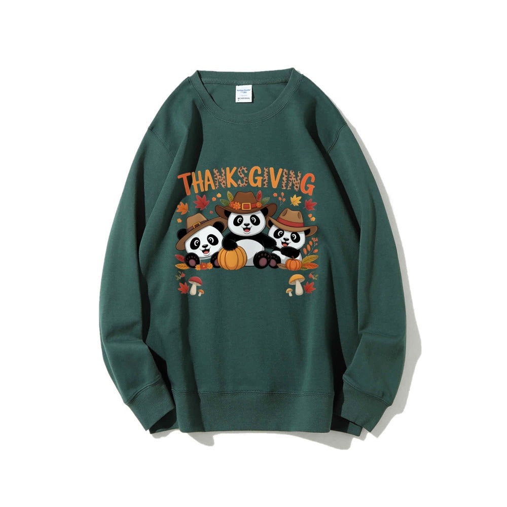 Dame sweatshirt med morsomt dyremotiv og høstmotiv Skjora