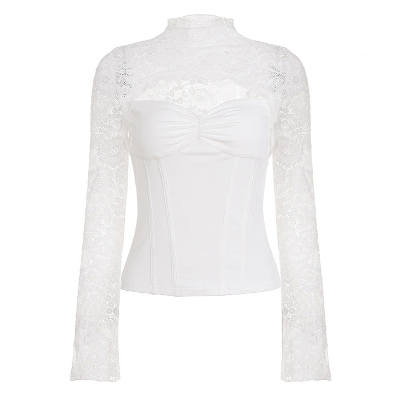 Damer blonde bluse med stilig halsdel og raffinert passform Skjora