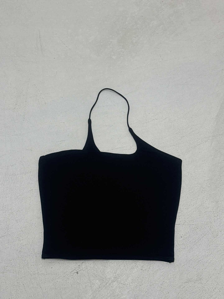 Dame asymmetrisk Crop-Top med justerbar stropp Skjora