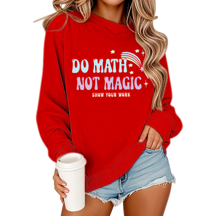 Kvinne sweatshirt med motiverende matematikkskrift og avslappet passform Skjora