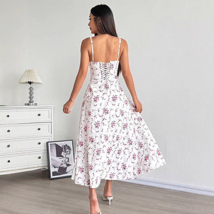 Dame sommerkjole med blomsterdesign Skjora