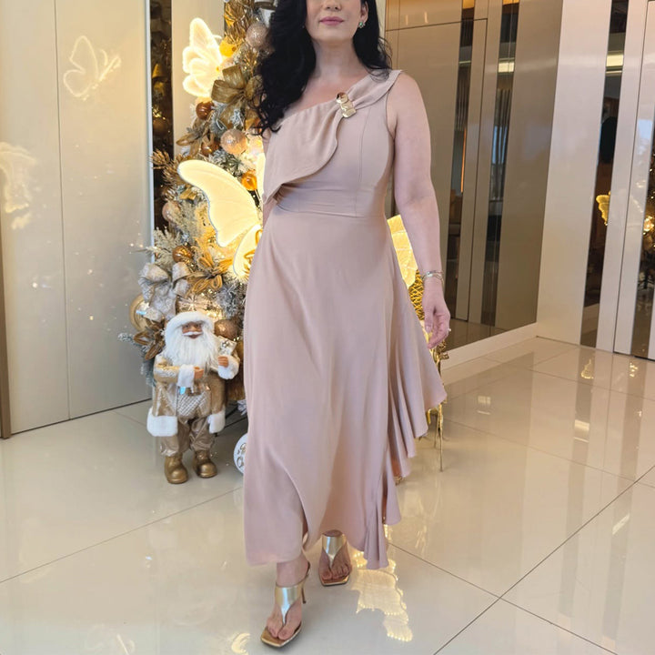 Dame Maxi Kjole med Elegant Samling Skjora