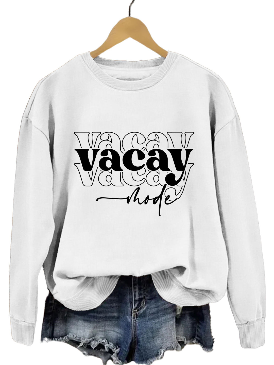 Kvinne sweatshirt med avslappet tekst og avslappet passform Skjora
