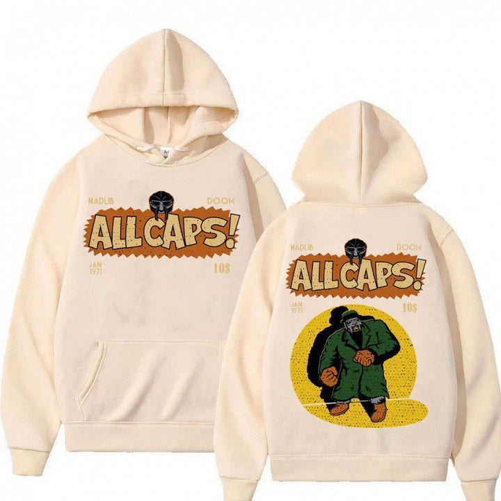 Dame hoodie med kreativt komikktrykk Skjora