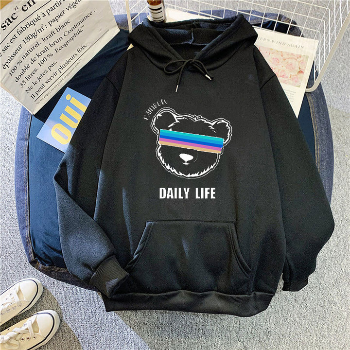 Damen Kapuzenpullover mit stylischem Bärenmotiv Skjora