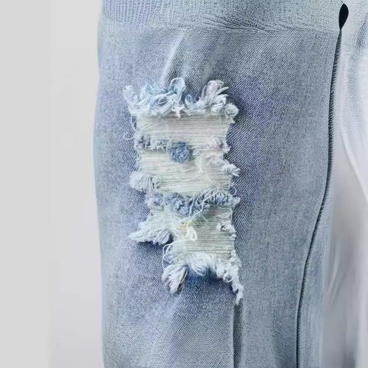 Herrer ødelagte jeans med moderne distressed-effekter Skjora