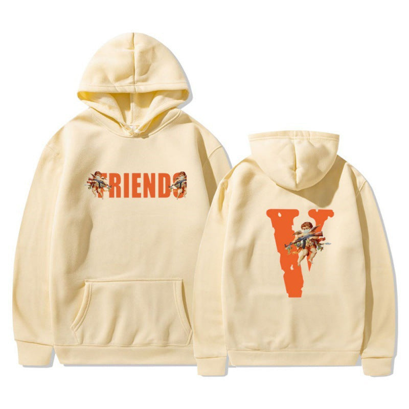 Dame hoodie med karakteristisk front- og baktrykk Skjora