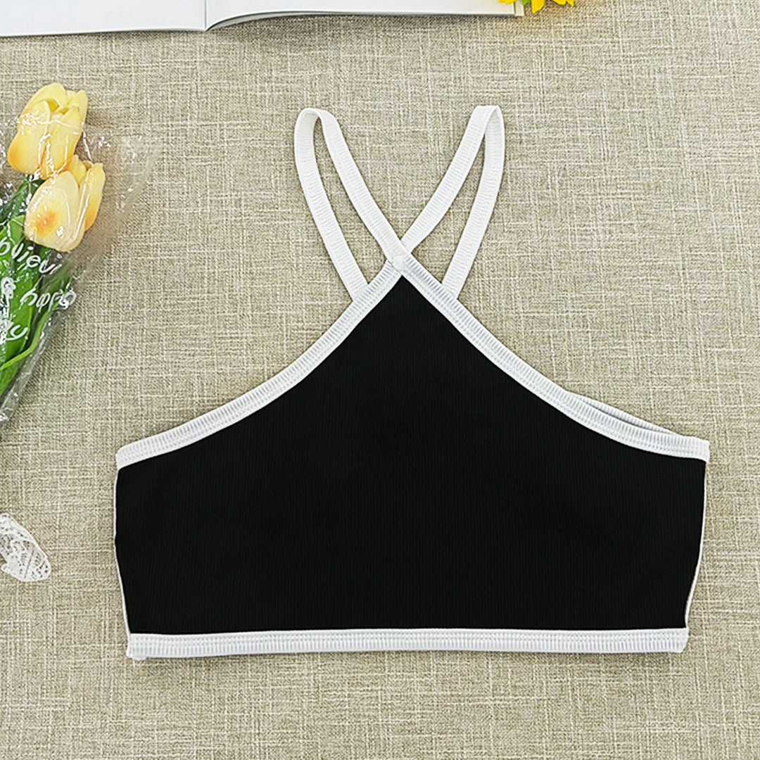 Damer sporty crop-top med leken korsettdesign Skjora