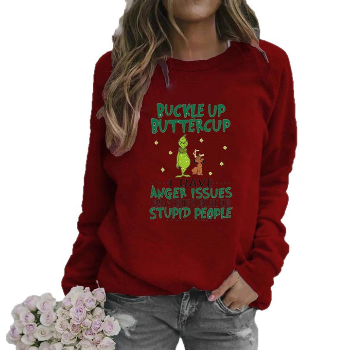 Kvinne sweatshirt med humoristisk sitat og kreativt design Skjora