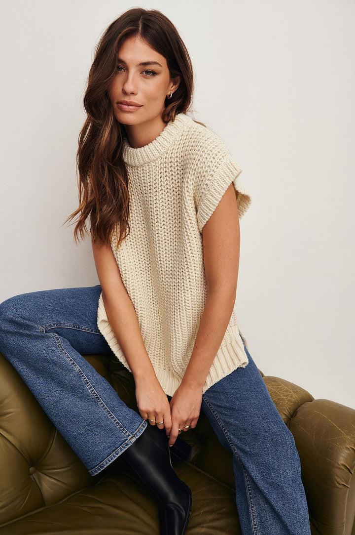 Dame Oversized Strikketopp med avslappet snitt Skjora