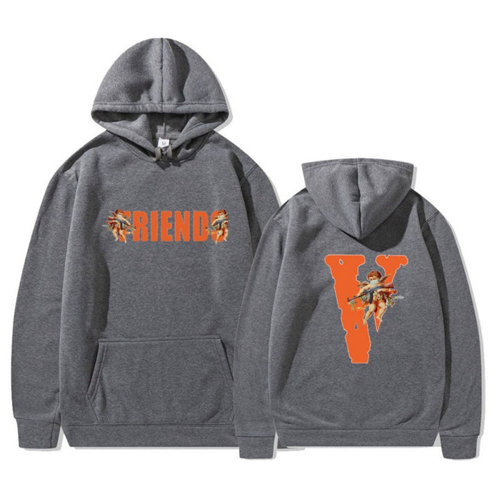 Dame hoodie med karakteristisk front- og baktrykk Skjora