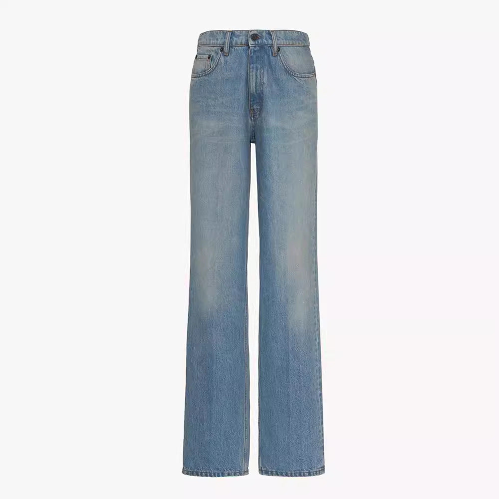 Damer Høyt skåret, brede jeans Skjora