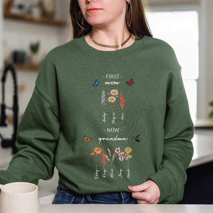 Damegenser med blomstermotiv og inspirerende tekst Skjora