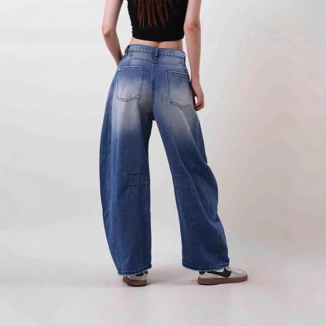 Dame vidt skjærte Destroyed Jeans Skjora
