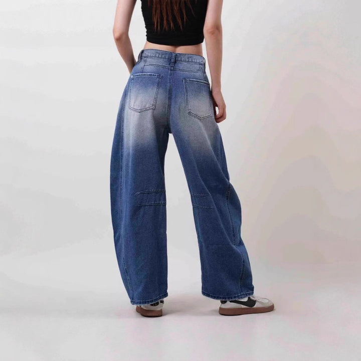 Dame vidt skjærte Destroyed Jeans Skjora