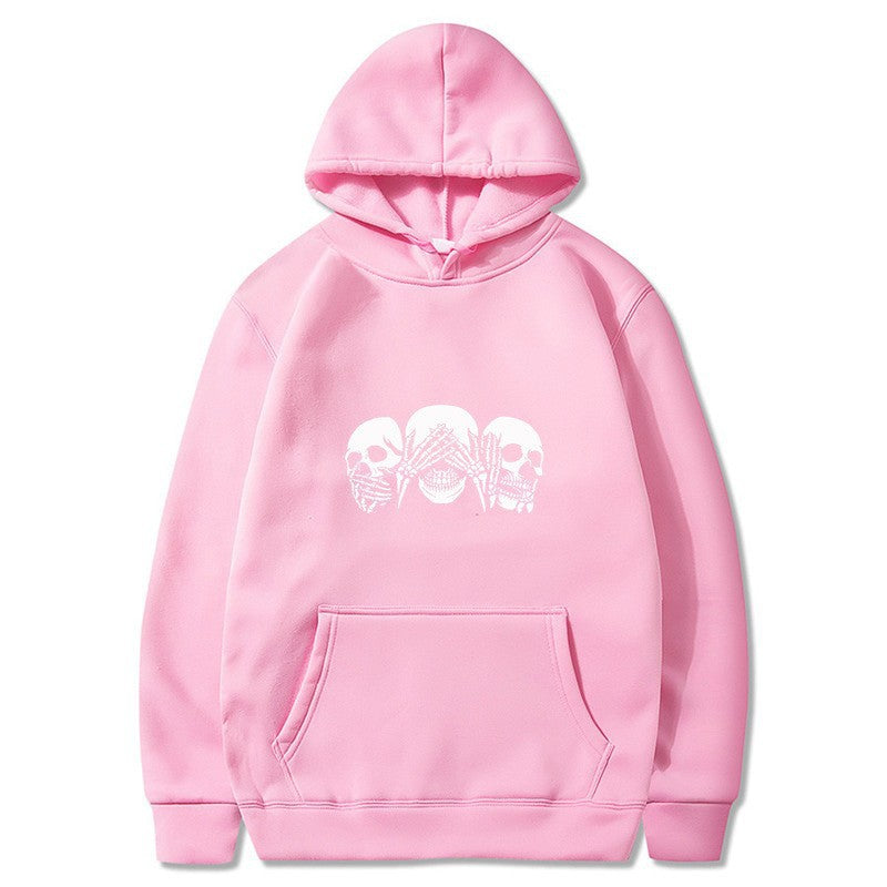 Dame hoodie med kunstnerisk hodeskalle-design Skjora