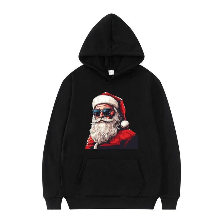 Dame hette med festlig Santa-motiv og kunstnerisk trykk Skjora