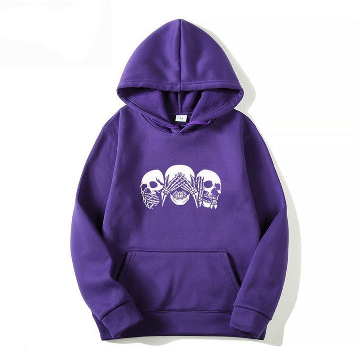 Dame hoodie med kunstnerisk hodeskalle-design Skjora