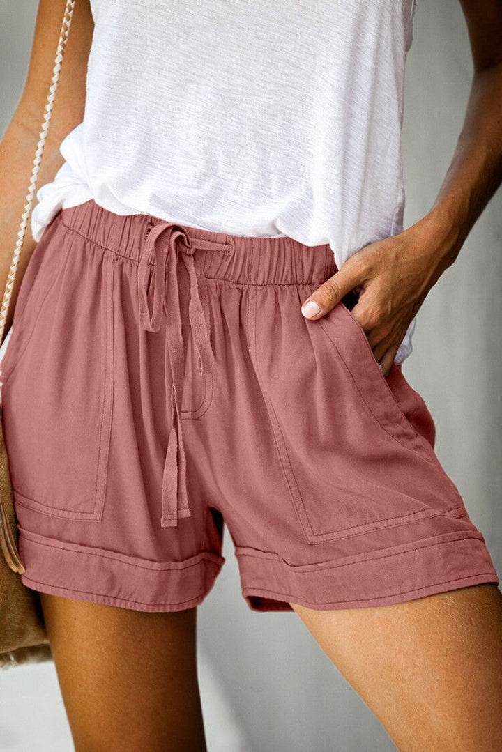 Damer Komfortable Sommer-shorts med elastisk midje og praktiske lommer Skjora
