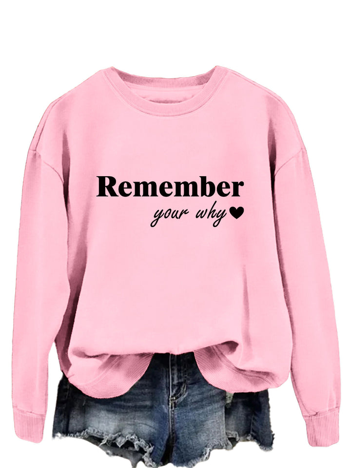 Kvinne sweatshirt med motiverende trykk og avslappet passform Skjora