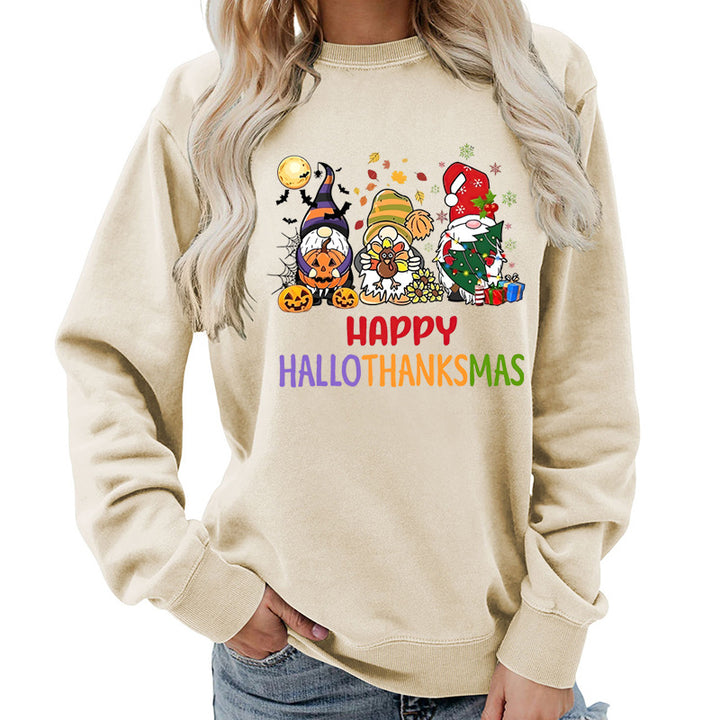 Dame sweatshirts med muntert feriedesign Skjora