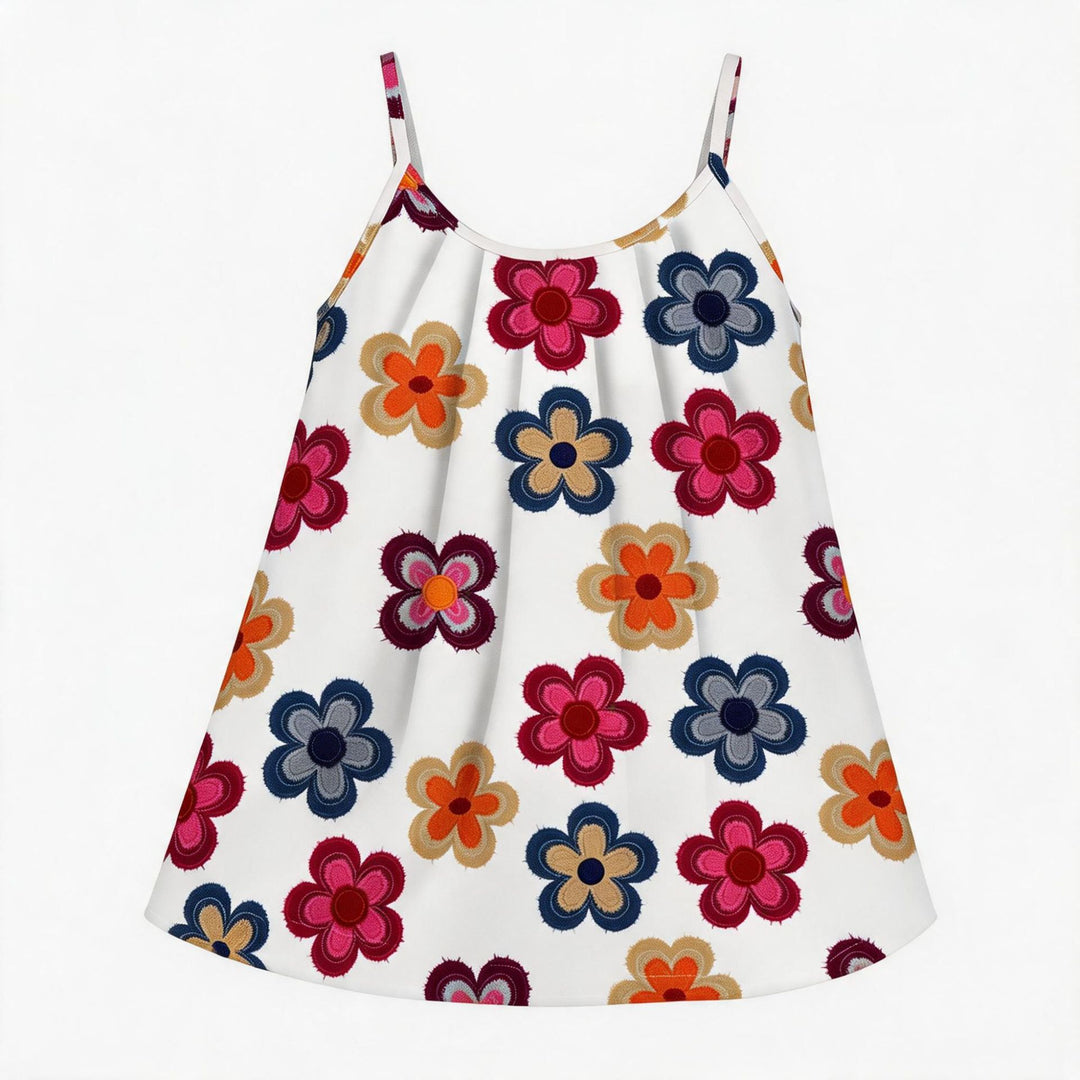 Dame Blomsterprint Topp Skjora