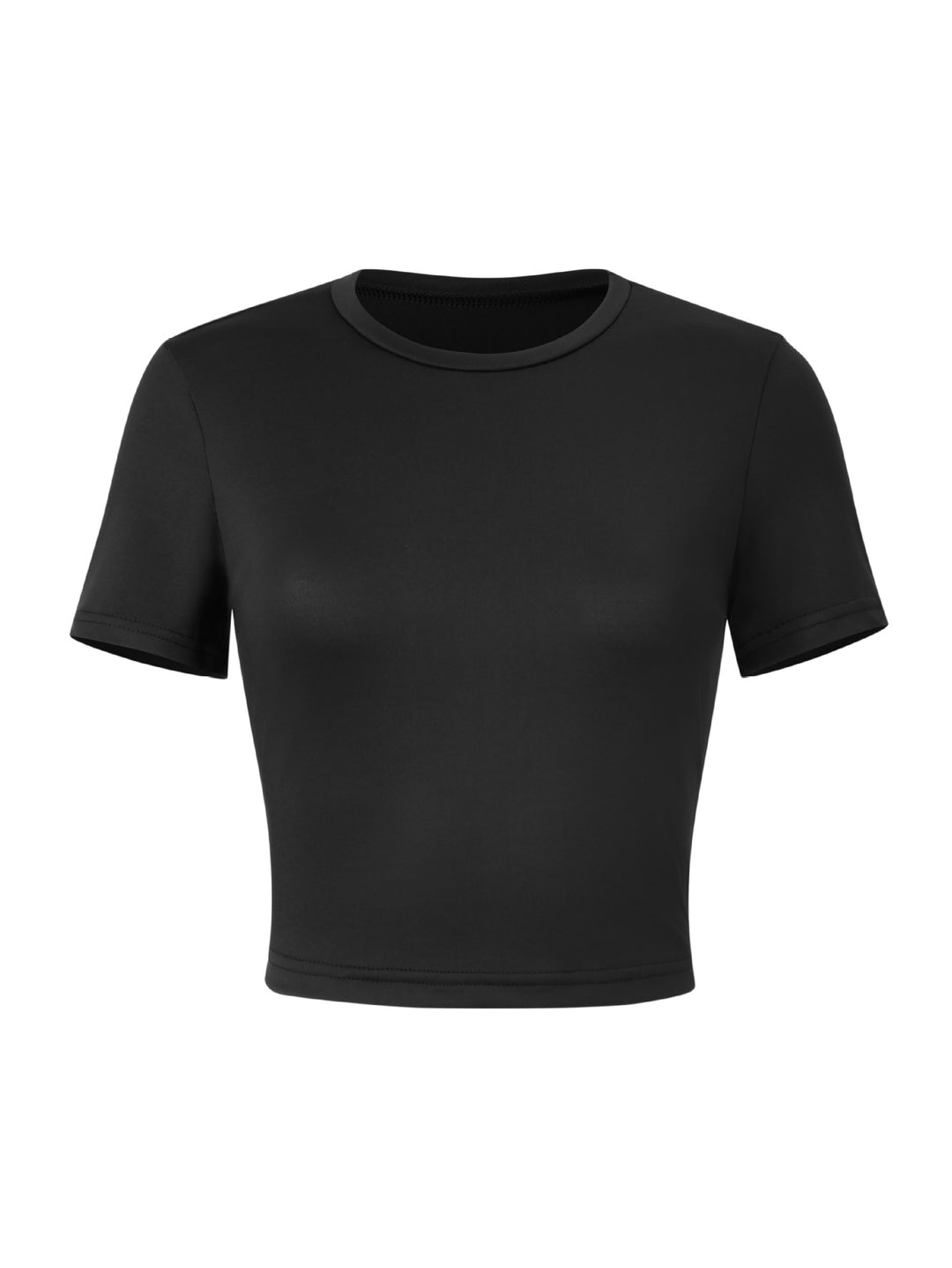 Dame Korte ermer Crop-Top laget av pustende materiale Skjora