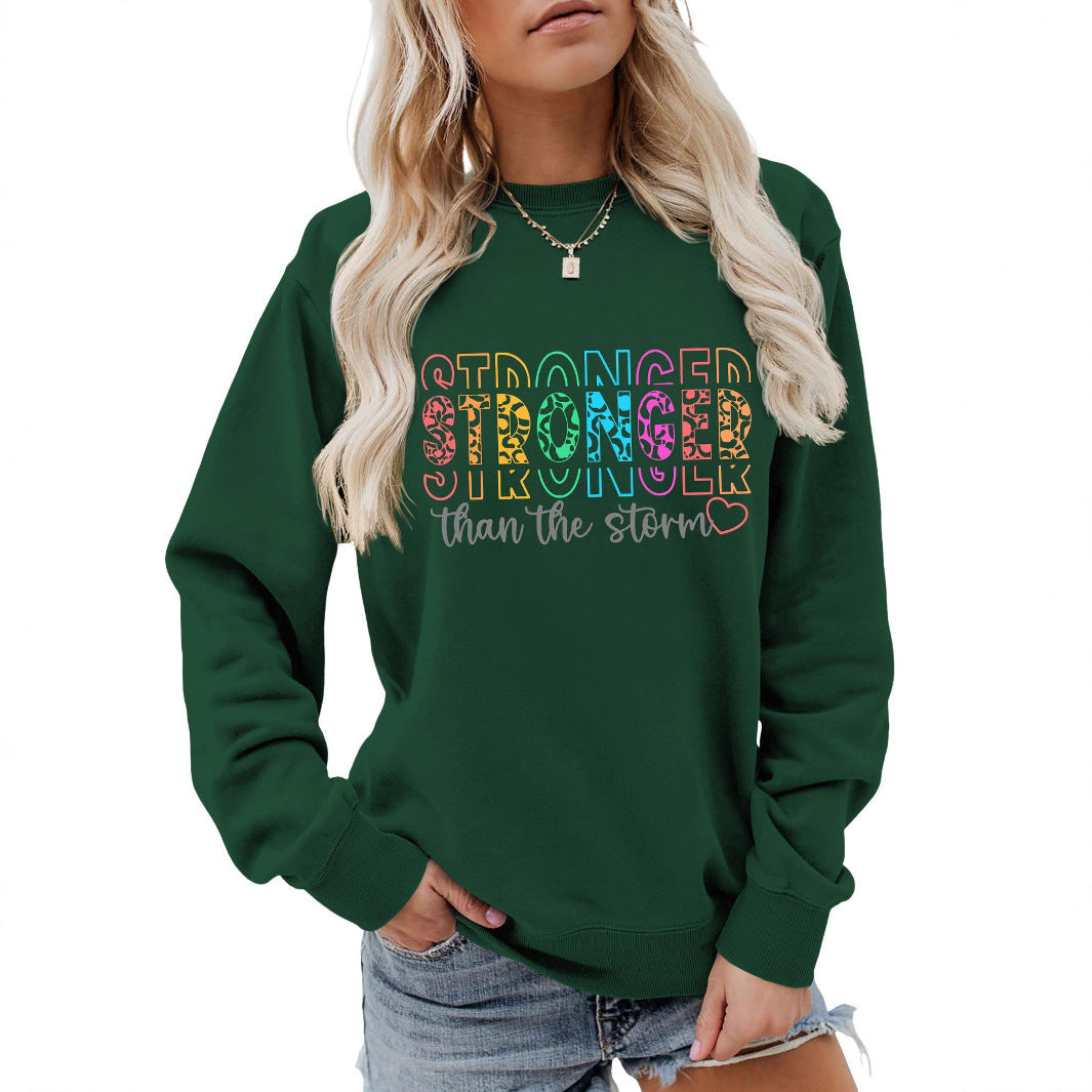Dame sweatshirt med motivasjons skriftnotater og avslappet passform Skjora