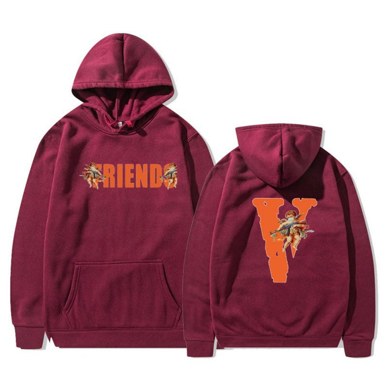 Dame hoodie med karakteristisk front- og baktrykk Skjora