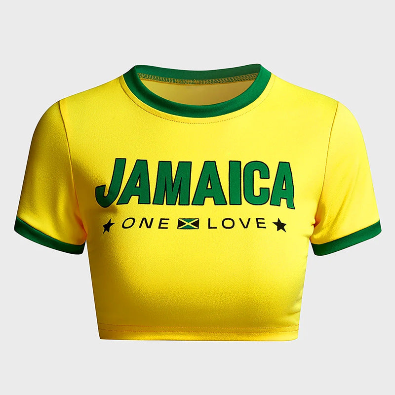 Damer sporty T-skjorte med avslappet London-print Skjora