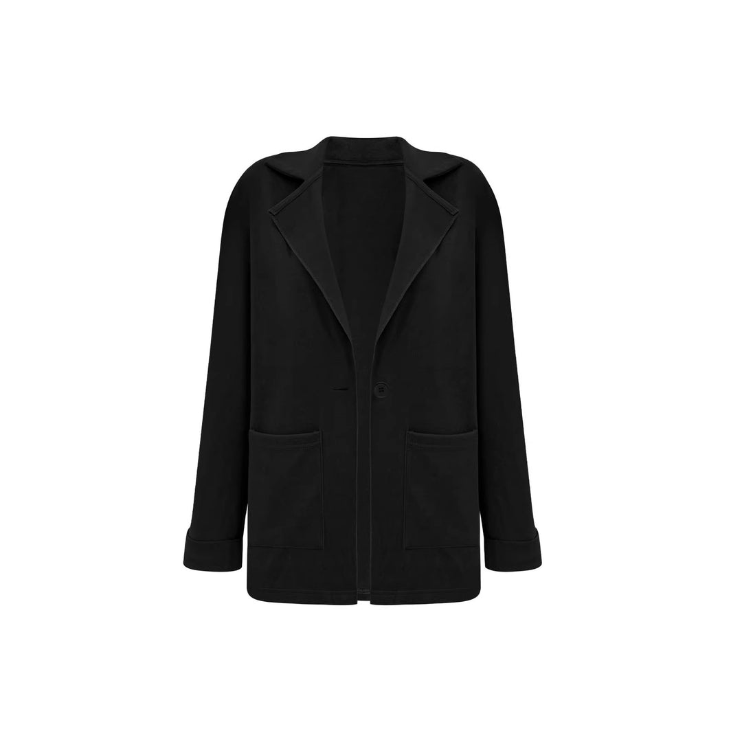Dame trendy oversized blazerjakke med praktiske lommer Skjora