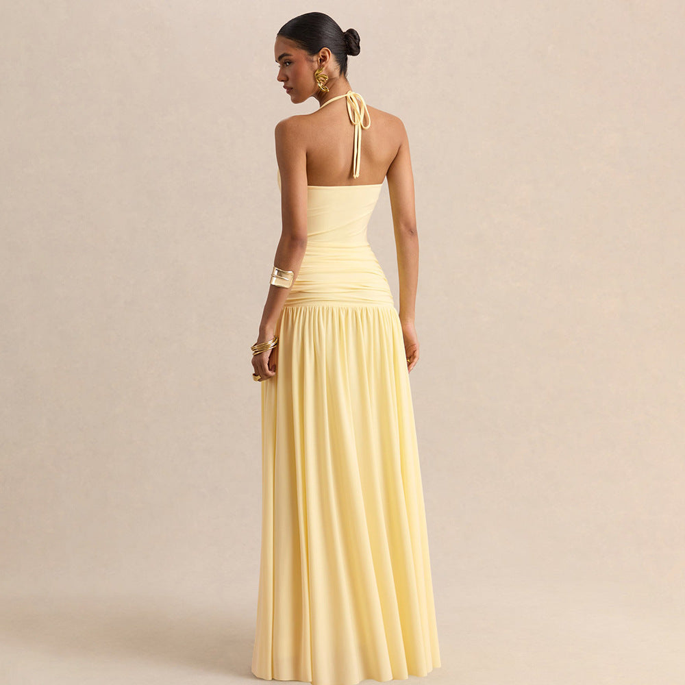 Dame Elegant kveldsdrakt med Off-Shoulder-design og Flytende Cape Skjora