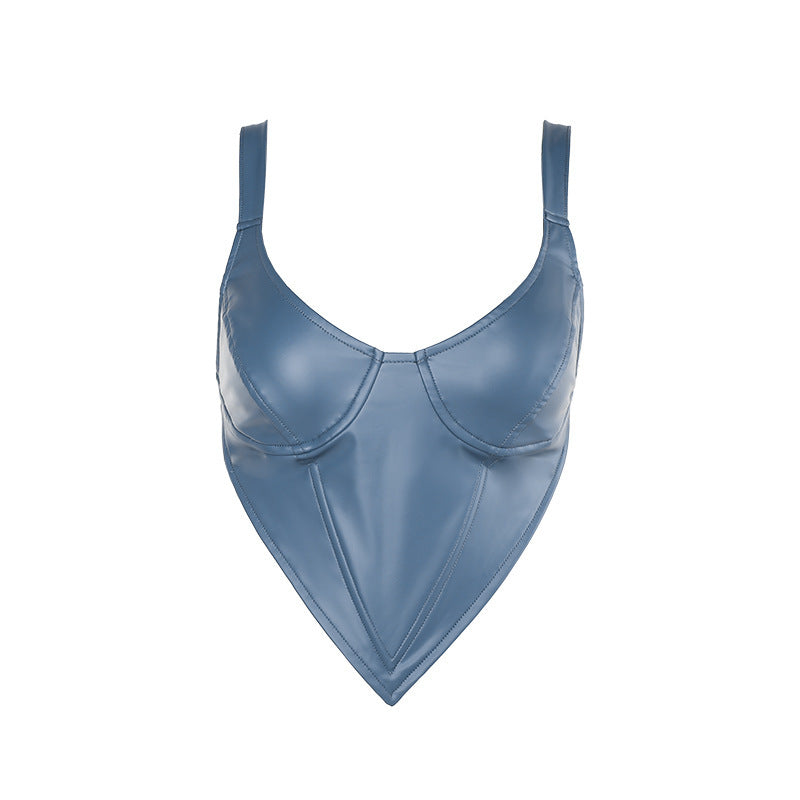 Kvindernes cropped bustier med elegant V-form og afslappet design