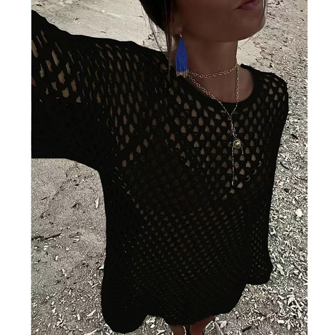 Damen Netz-Strandkleid Skjora