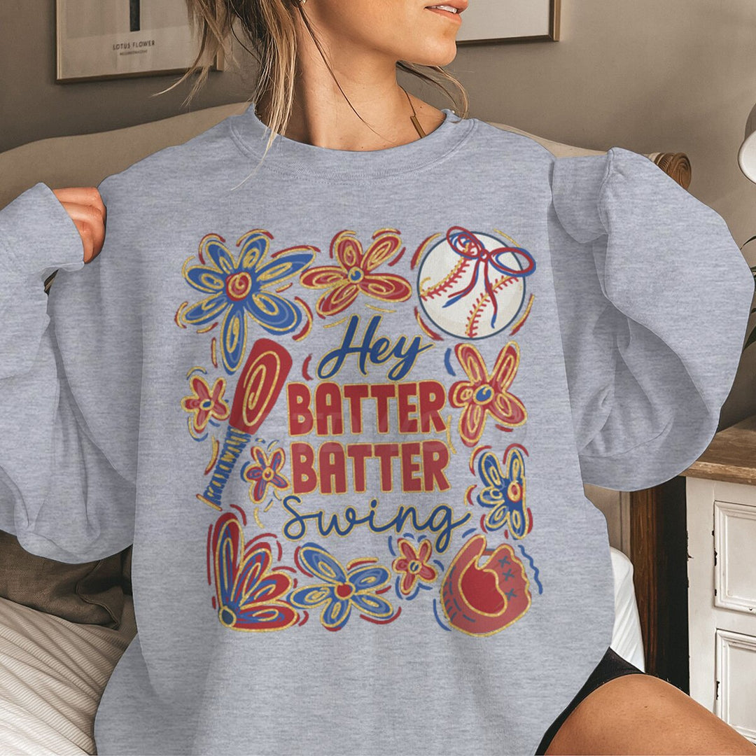 Damer sweatshirt med kreativ baseballmotiv og avslappet snitt Skjora