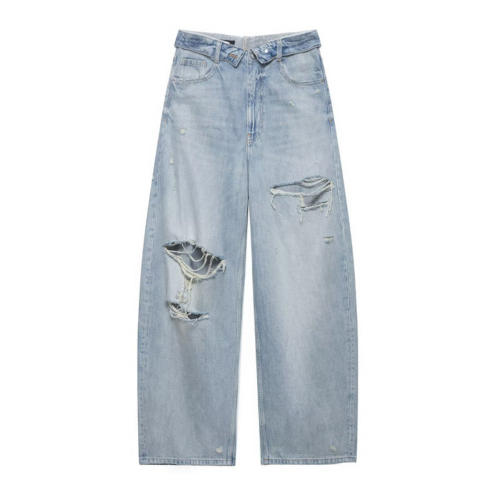 Dame Ødelagte Jeans i avslappet Baggy-stil Skjora