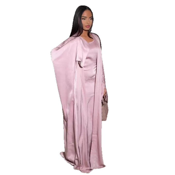 Kvinne elegant maxi kjole med bred klipp Skjora