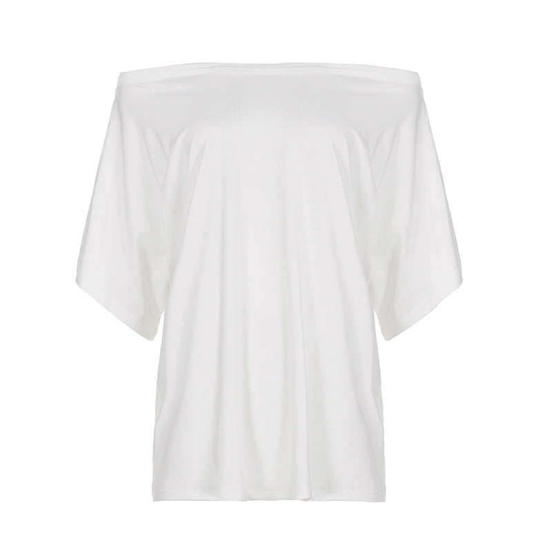 Dame avslappet oversized T-skjorte i myk jersey Skjora