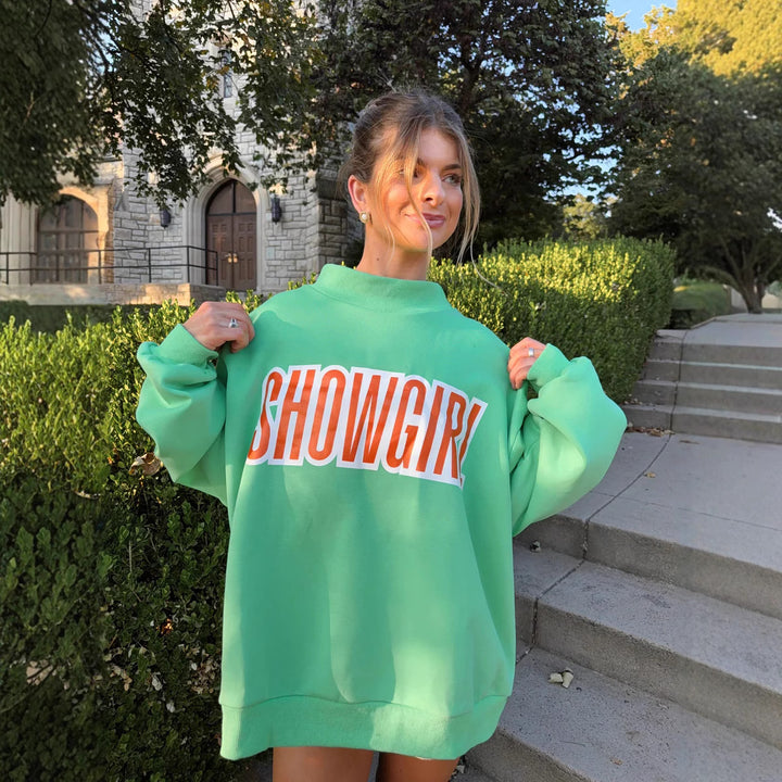 Kvinne Oversized Sweatshirt med Kreativ Grafisk Trykk Skjora