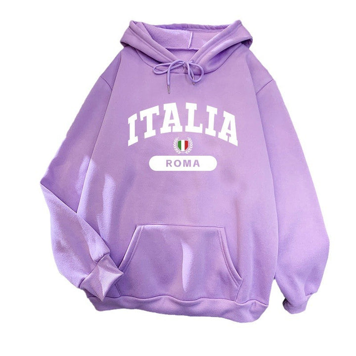 Women's hoodie with Italy print Skjora